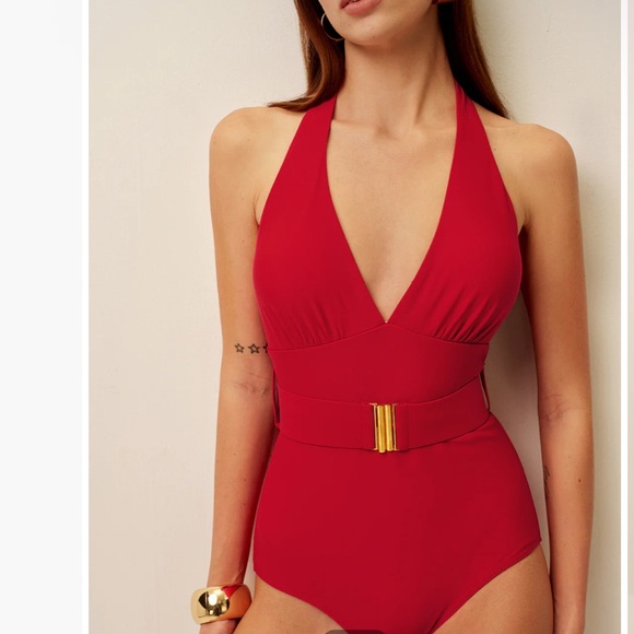 Commense Other - Commense Red Scarlet Halter One-Piece Swimsuite. Size L